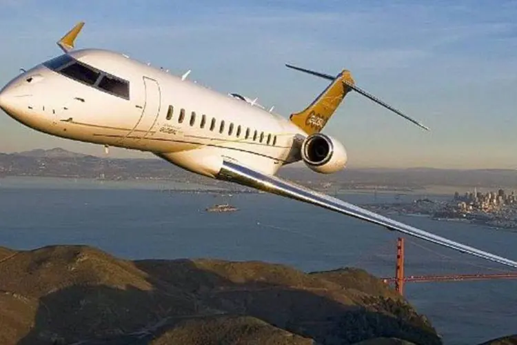 
	Aeronave da Bombardier: encomenda inclui 28 jatos executivos Global e 10 jatos executivos Challenger 605
 (Divulgação)