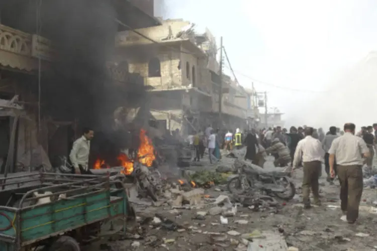 
	Local atingido em Atareb: Atareb fica perto da cidade de&nbsp;Aleppo, antigo centro comercial e grande campo de batalha na guerra civil que devasta a S&iacute;ria
 (Abdalghne Karoof/Reuters)