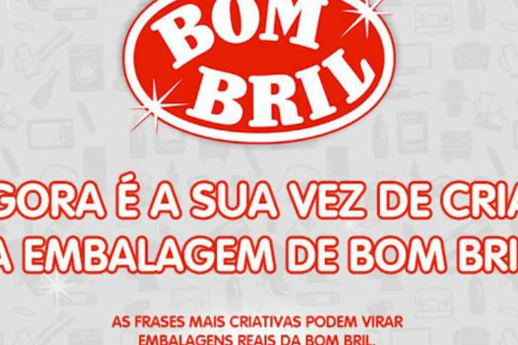 Ação da Bombril: aplicativo disponibiliza três opções de embalagem, nas quais o usuário poderá colocar a palavra que quiser e compartilhar em sua página do Facebook