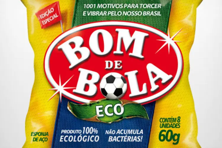 
	Bombril vira Bom de Bola na Copa 2014: esponja vestir&aacute; cores de camisa da sele&ccedil;&atilde;o
 (Divulgação/Bombril)