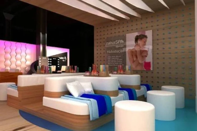 Perspectiva do lounge do O Boticário no Fashion Rio (Casa Caucaia)