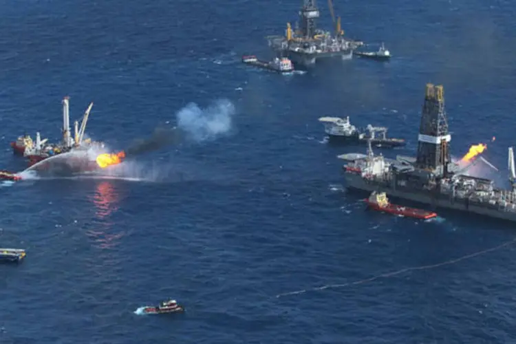 Acidente da BP, no Golfo do México, em 2010 (Getty Images)