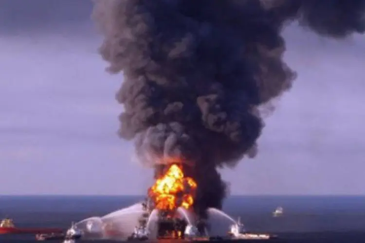 O vazamento no Golfo do México derramou 780 milhões de litros de óleo no oceano (AFP/Ho)