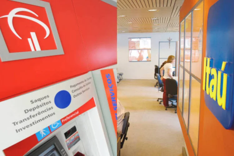 Bradesco e Itaú: agência diz que perfil de crédito dos bancos segue forte (Fotomontagem/Exame)