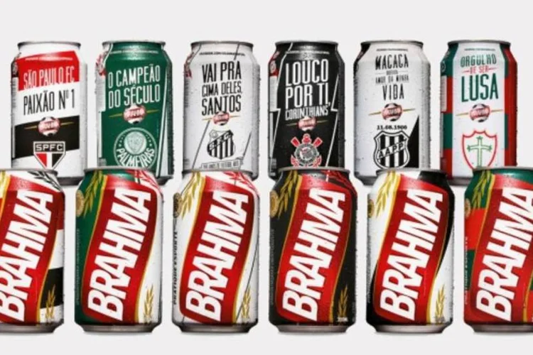 Latas da cerveja Brahma (Divulgação/AmBev)