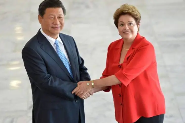 
	A presidente Dilma Rousseff recebe o presidente da China, Xi Jinping, em julho do ano passado
 (Wilson Dias/Agência Brasil)