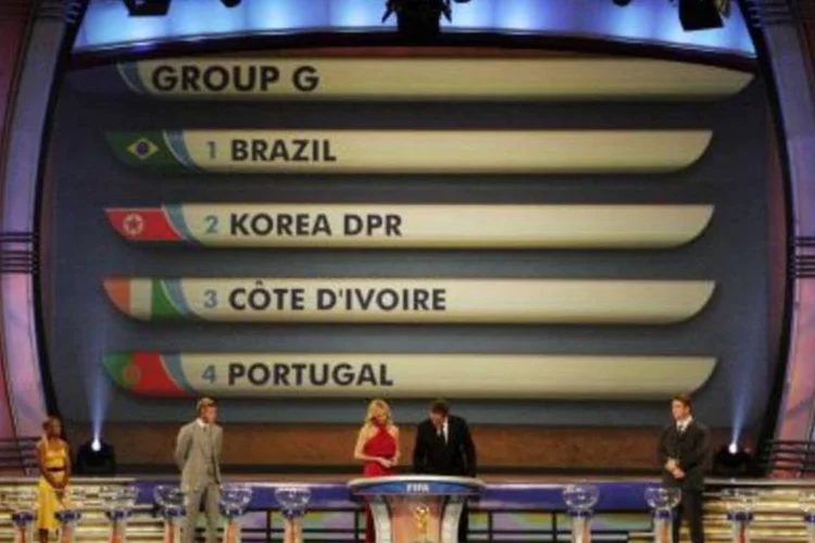 Sorteio do grupo G da Copa 2010: Brasil é o integrante com mais chances de ganhar, na opinião dos apostadores (.)