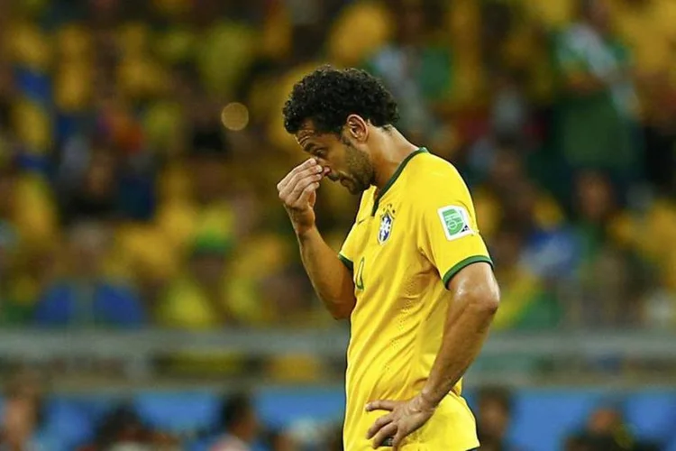 Fred após o quinto gol da Alemanha em jogo contra o Brasil, no Mineirão (Eddie Keogh/Reuters)
