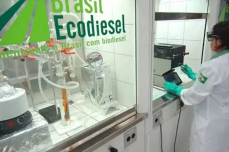 Laboratório da Brasil Ecodiesel, produção de biodiesel.  (ANDRE LUIZ MELLO /EXAME.com)