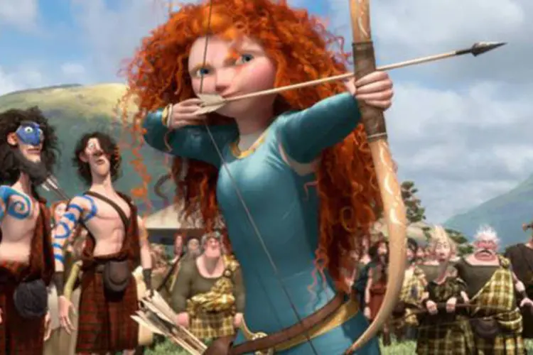 Cena de "Brave": filme segue as aventuras da princesa escocesa Merida, uma jovem de caráter forte que rejeita as tradições familiares (Divulgação/Pixar)
