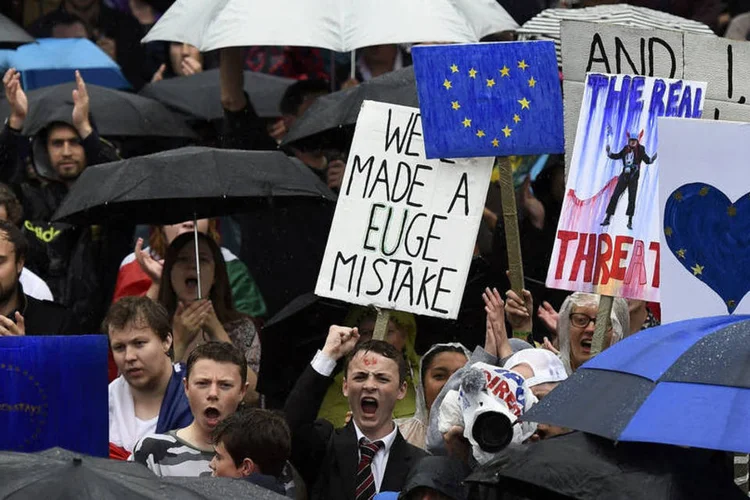 Brexit: 25% dos que votariam pelo "Brexit" são a favor de convocar um novo referendo (Dylan Martinez/Reuters)