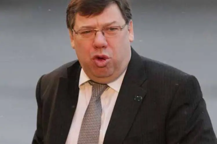 Brian Cowen, primeiro-ministro da Irlanda, tem que lidar com a crise financeira (Peter Macdiarmid/Getty Images)