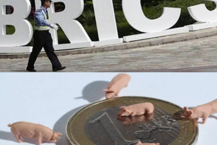 Em meio à crise internacional, os Brics e os Piigs têm desempenhos bem diferentes (Fotomontagem/Getty Images)