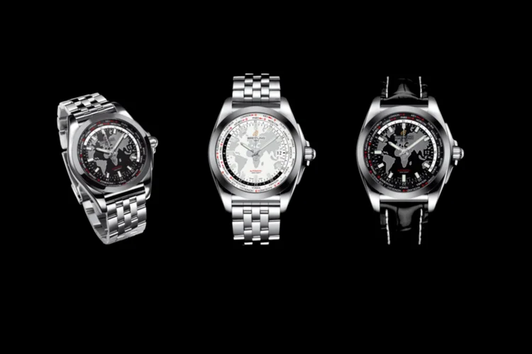 O Calibre Breitling B35 utiliza duas tecnologias patenteadas para permitir a conexão entre os movimentos do relógio com o anel das 24 diferentes cidades e seus os respectivos fusos-horários (WatchTime Brasil)