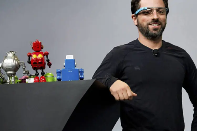 
	Sergey Brin, cofundador do Google, usando o Google Glass: controlar a 21&ordm; maior fortuna do mundo requer seguran&ccedil;a profissional
 (Bloomberg)