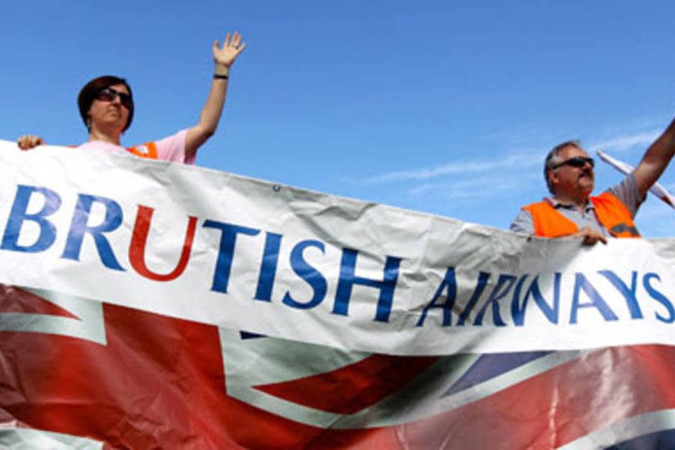 Funcionários da British Airways prostestam contra empresa (./Divulgação)