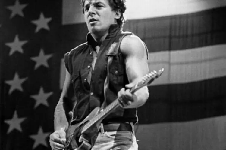 Bruce Springsteen durante turnê do álbum Born in the USA, em 1985 (Redferns/Getty Images)