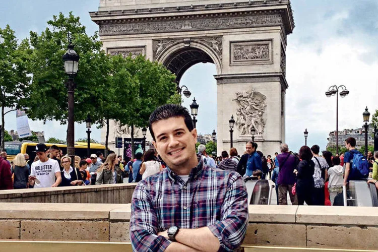 Bruno Amaral, em Paris: talento para as finanças (Acervo pessoal)