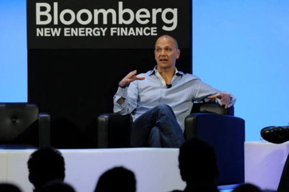 Tony Fadell, CEO e fundador da Nest Labs, discursa durante encontro da Bloomberg em Nova York (Peter Foley/Bloomberg)