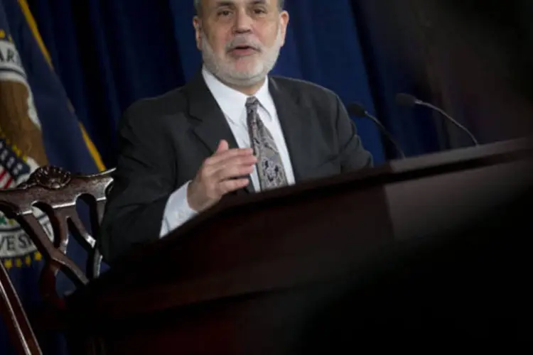 
	Ben S. Bernanke, chairman do Federal Reserve: reuni&atilde;o ser&aacute; a&nbsp;&uacute;ltima presidida por Ben Bernanke antes de deixar o cargo em 31 de janeiro
 (Andrew Harrer/Bloomberg)