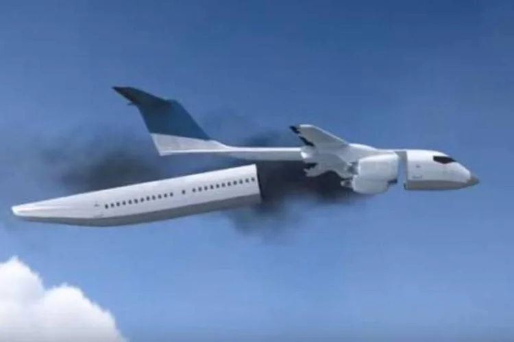 Cabine: compartimento tira passageiros de avião durante queda (Divulgação/Tatarenko Vladimir Nikolaevich)