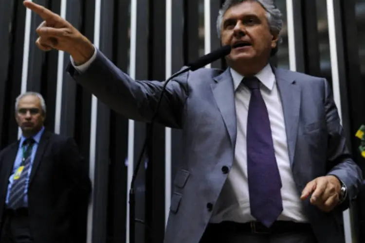 
	O deputado Ronaldo Caiado classificou a MP dos Portos como &quot;uma grande farsa&quot;
 (Luis Macedo / Câmara dos Deputados)