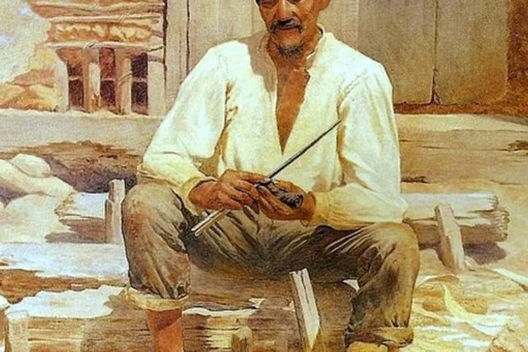 Reprodução do quadro O Caipira Picando Fumo, do pintor Almeira Júnior  (Reprodução)