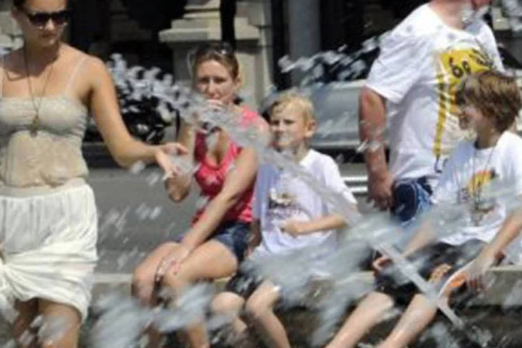 Nas cidades de Milão, Turim, Roma e Nápoles são registradas temperaturas de 38 a 40 graus
 (Giuseppe Cacace/AFP)