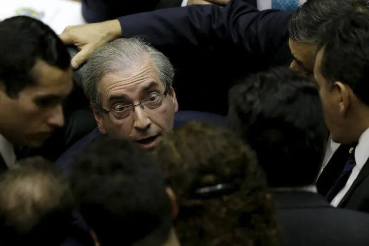 
	O presidente da C&acirc;mara dos Deputados, Eduardo Cunha (PMDB-RJ), durante sess&atilde;o na Casa
 (Ueslei Marcelino/Reuters)