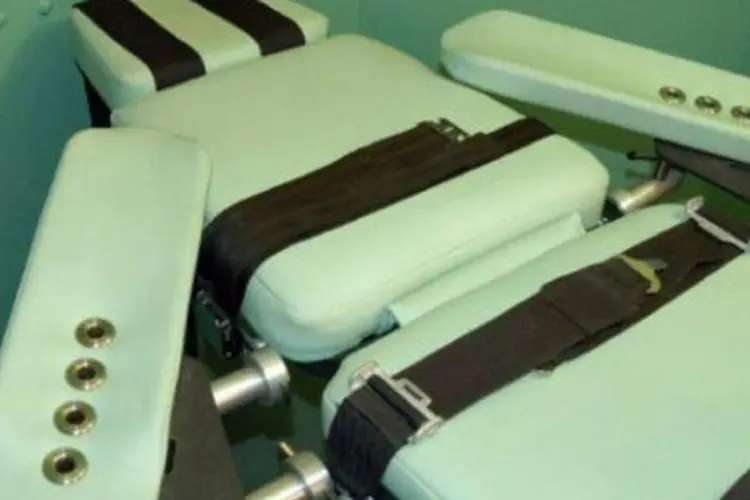 Câmara de execução da prisão de San Quentin, na Califórnia: 50 países ainda mantêm a pena de morte.
 (AFP)