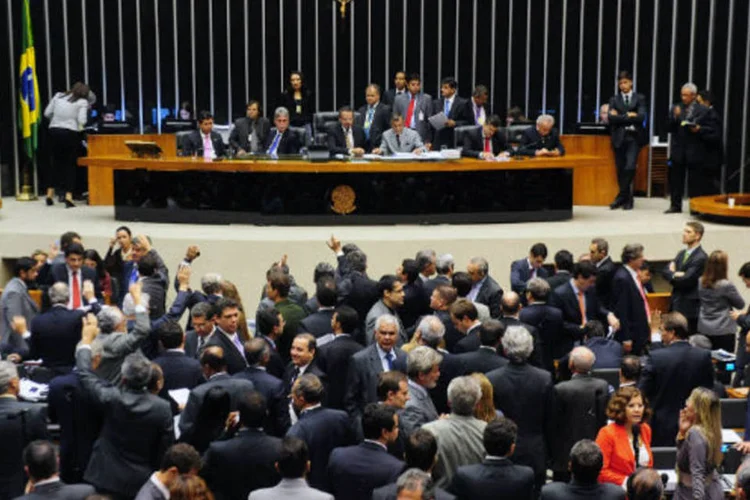 
	Plen&aacute;rio da C&acirc;mara dos Deputados: participaram da reuni&atilde;o l&iacute;deres de PMDB, PR, PTB e PSC, al&eacute;m do oposicionista Solidariedade
 (Gustavo Lima/Câmara dos Deputados)