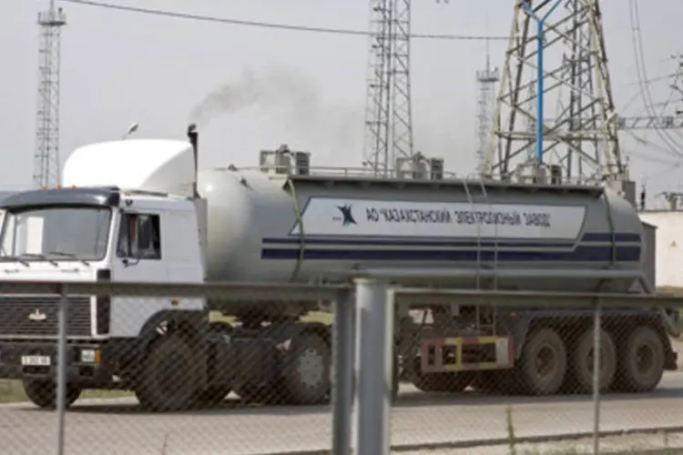 Caminhão de transporte da mineradora ENRC, do Cazaquistão (Divulgação/ENRC)