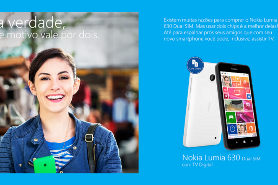 Campanha global apresenta Lumia 630