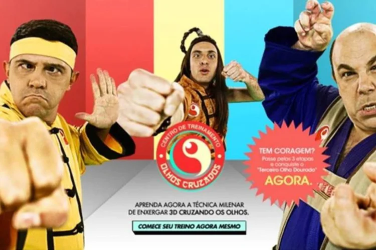 História é protagonizada pelos personagens: Zé San, a serpente do oriente, Mestre Tonho, o bifurcador de retinas e Seu Fritz, o filho dos três ventos (Divulgação)