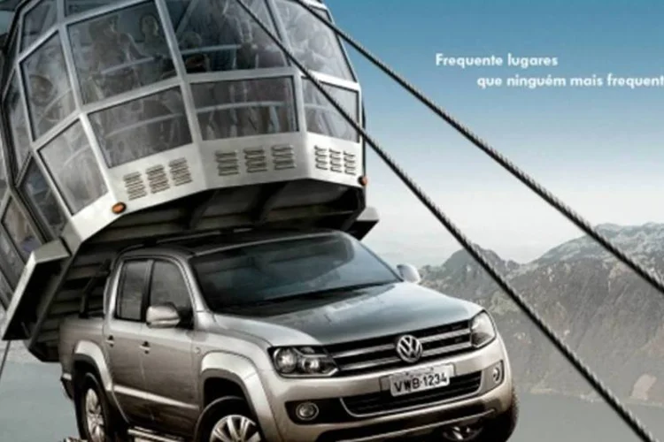 Assinatura da campanha é “Nova Amarok 2012. Tecnologia e força para você chegar aonde quiser. Só um volkswagen poderia ter tanta força.” (Divulgação)