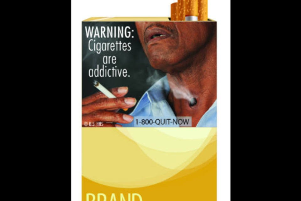 Embalagens de cigarro ganham imagens fortes nos EUA