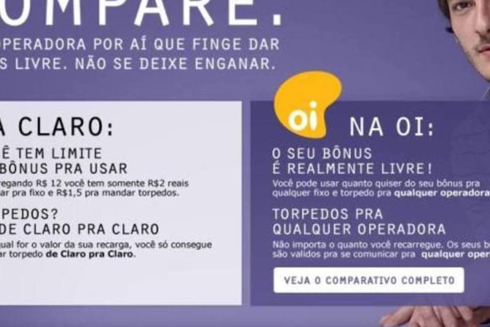 "Tem operadora por aí que finge dar bônus livre", diz campanha da Oi