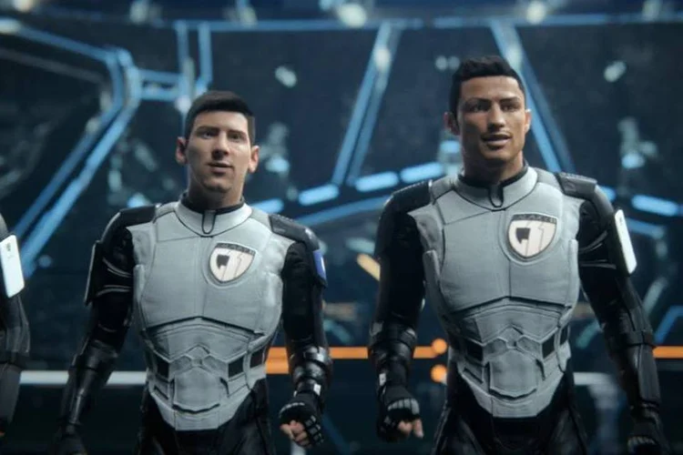 
	Campanha Samsung Galaxy 11: astros Messi e Cristiano Ronaldo precisam salvar a Terra dentro de campo
 (Reprodução/Youtube/Samsung)