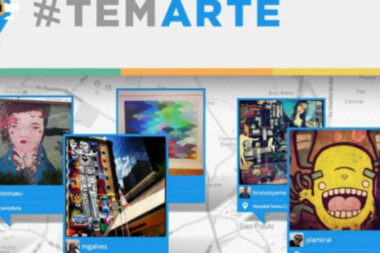 As fotos dos usuários serão agregadas ao http://temarte.com.br/, que marca num mapa a localização dos trabalhos de artistas famosos e anônimos da cultura popular da arte (Reprodução)