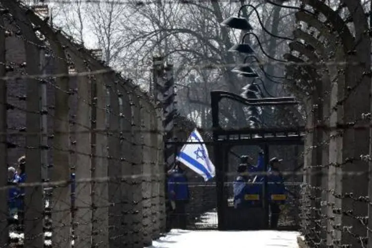 Vista do antigo campo de concentração de Auschwitz-Birkenau, na Polônia (Janek Skarzynski/AFP)