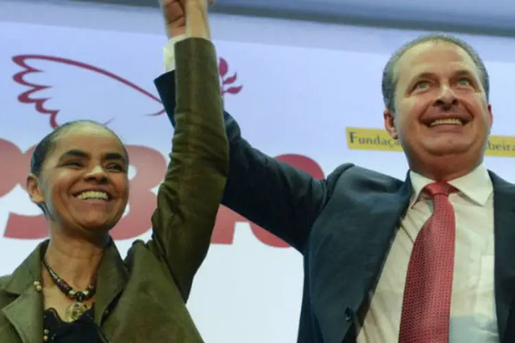 Eduardo Campos e Marina Silva: coligação de Campos conta com 7 partidos (Antonio Cruz/ABr)