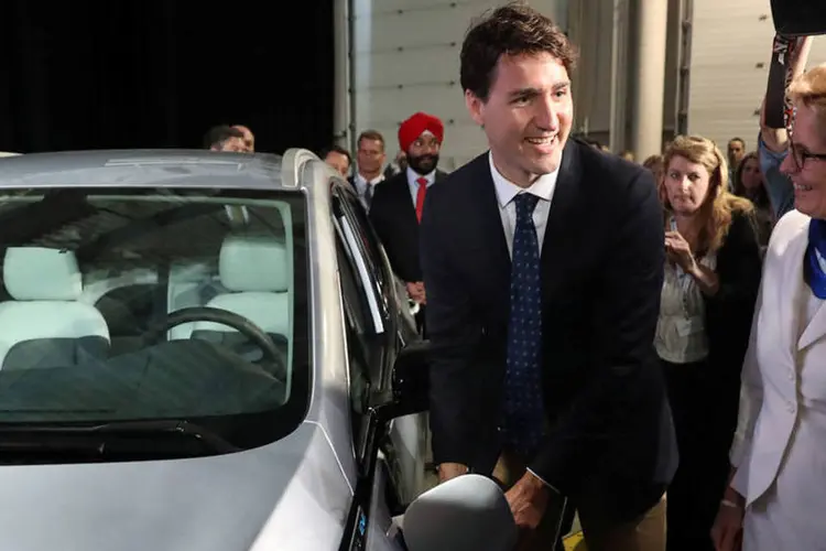 
	GM: o an&uacute;ncio desse investimento foi feito na presen&ccedil;a do primeiro-ministro canadense, Justin Trudeau
 (Fred Thornhill / Reuters)