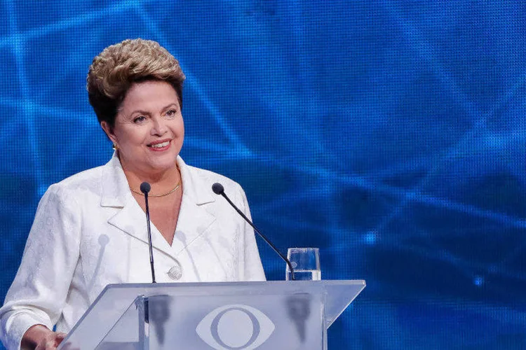 A candidata a presidência Dilma Rousseff, durante o debate da Band no 2º Turno (Ichiro Guerra/Dilma 13/Fotos Públicas)
