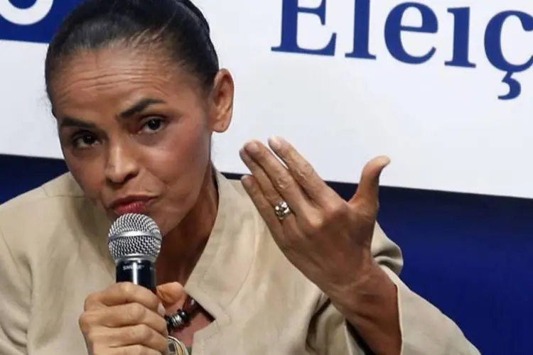 
	Candidata do PSB &agrave; Presid&ecirc;ncia, Marina Silva, durante um sabatina para o jornal O Globo, no Rio de Janeiro
 (Pilar Olivares/Reuters)