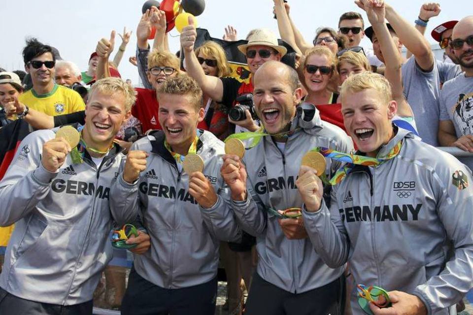 Alemanha leva o ouro no K4 1000 m masculino