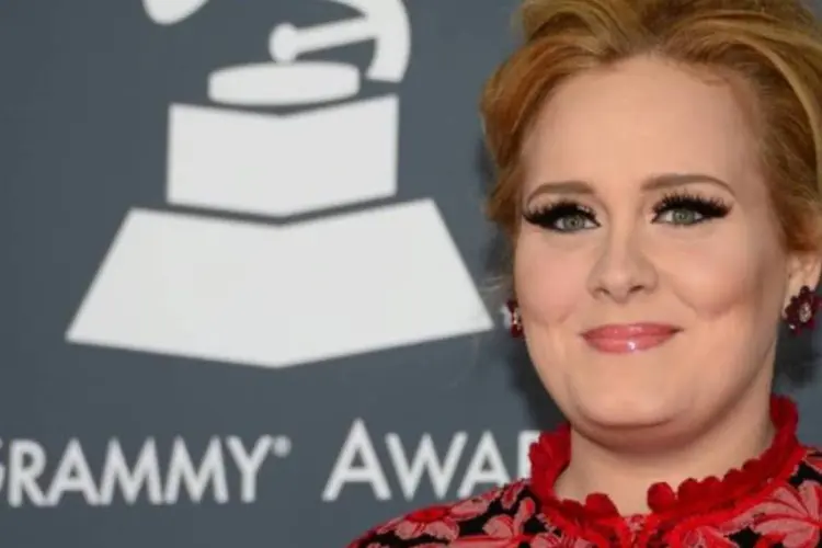 A cantora britânica Adele: a balada "Hello" teve uma média de um milhão de visitas por hora durante os dois dias que seguiram seu lançamento na sexta (FREDERIC J. BROWN/AFP)