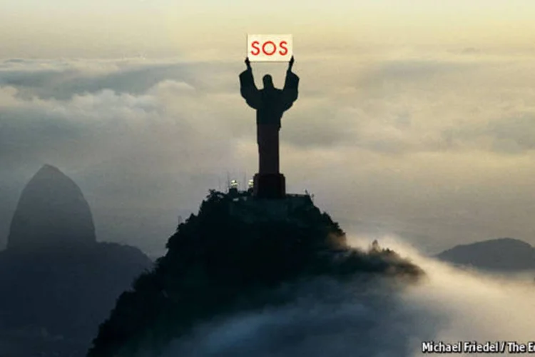 The Economist: depois de decolagem e derrocada, Cristo Redentor pede socorro (Reprodução/The Economist)