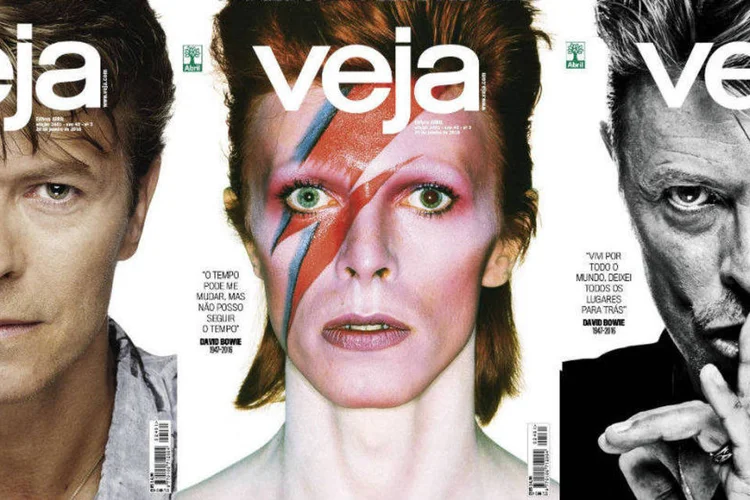 Capas da Revista Veja com David Bowie (Divulgação)