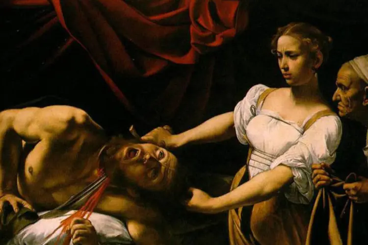 
	Caravaggio: trata-se da obra &quot;Judite e Holofernes&quot;, uma pintura a &oacute;leo sobre tela de 1600 por 1610
 (Wikiart)