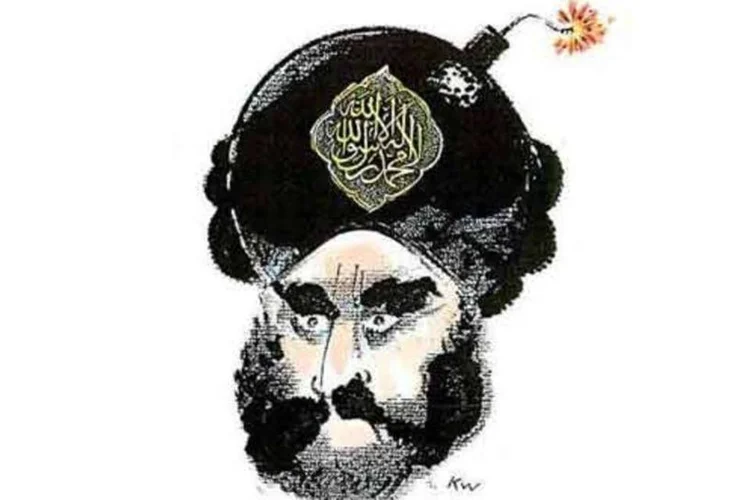 Caricatura do desenhista Kurt Westergaard, publicada no jornal Jyllands-Posten em 2005 (Reprodução/Jyllands-Posten)